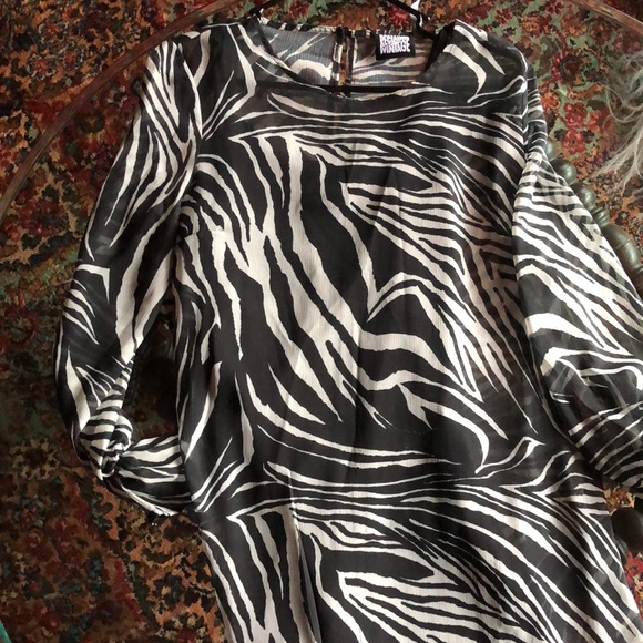 Funky Zebra maxi Dress with slip - Picture 3 of 3